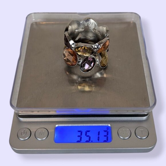 Vera Wang Faceted Stone Stretch Bottle Topper - Picture 4 of 4